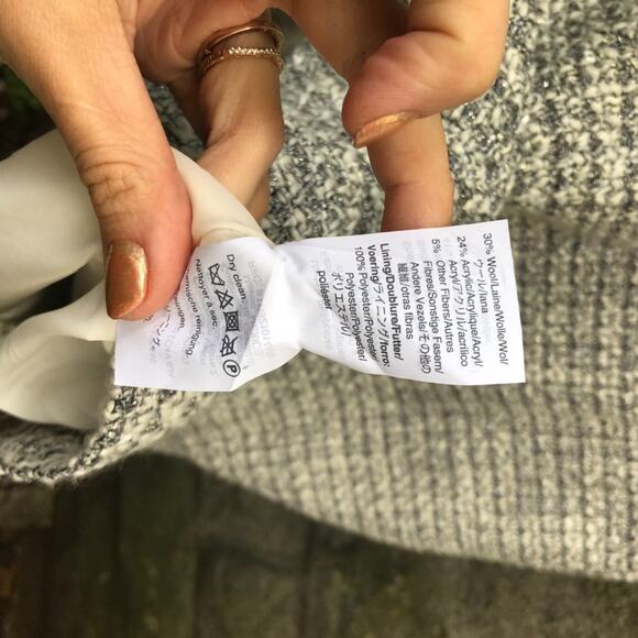 J. Crew Metallic Tweed Fringe Sheath Grey Velvet Banded Waist Knee Length 6 - Picture 10 of 12